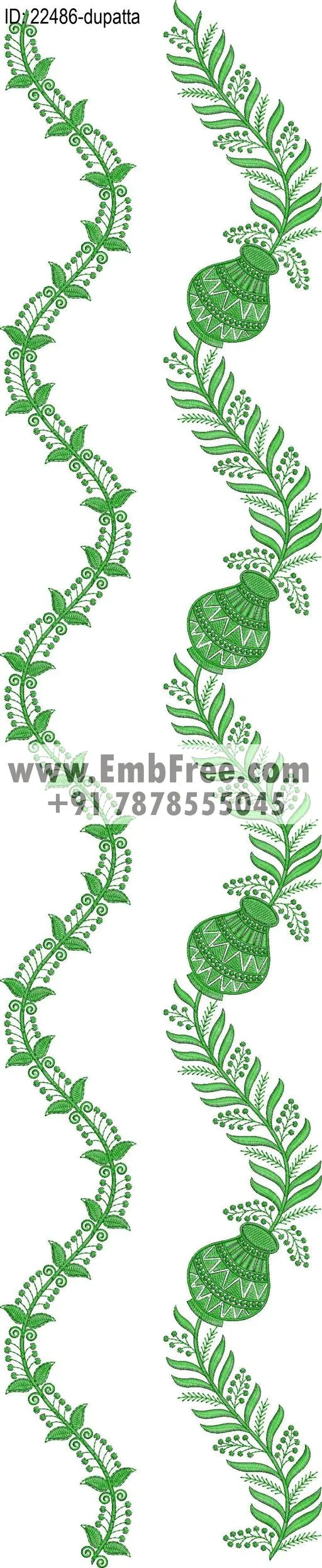 dupatta embroidery design
