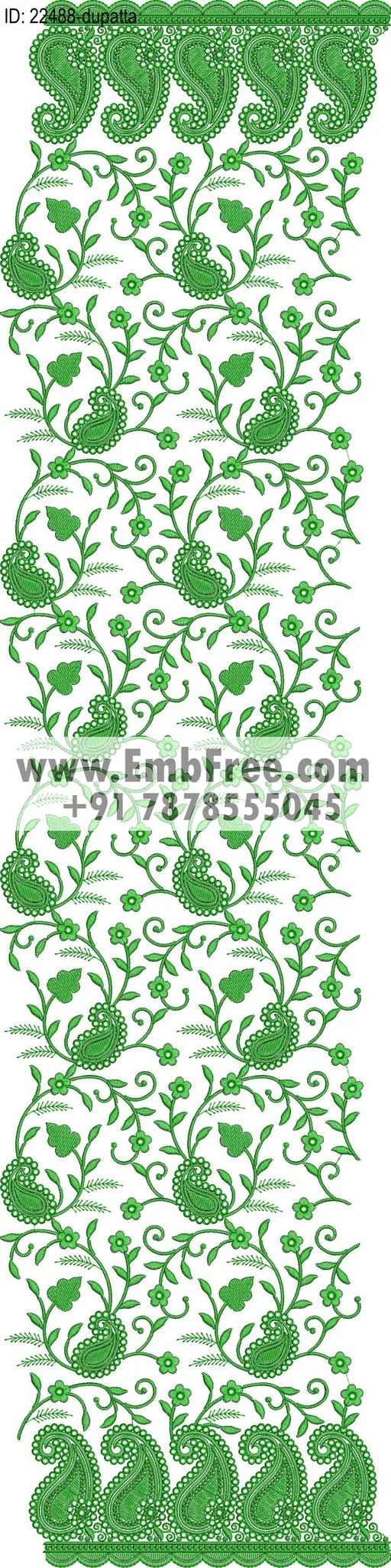 dupatta embroidery design