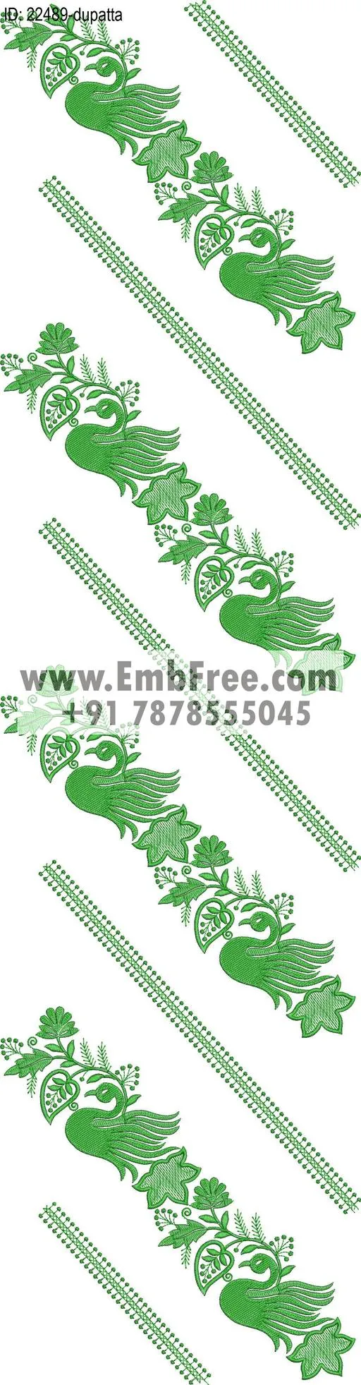 dupatta embroidery design-ID:22489