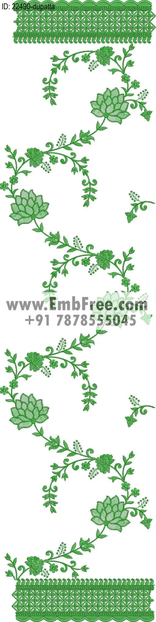 dupatta embroidery design-ID:22490
