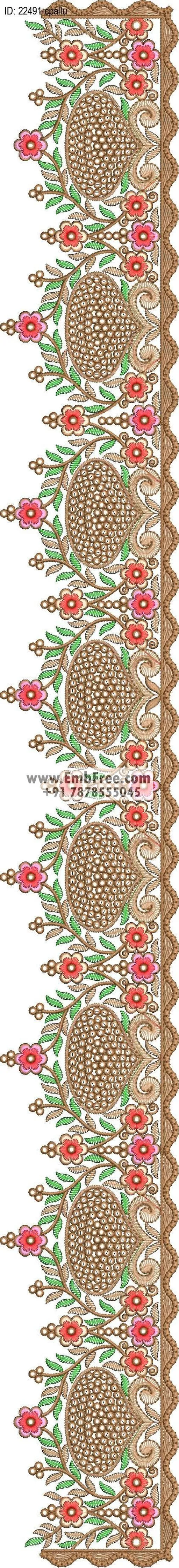 saree cpallu embroidery design