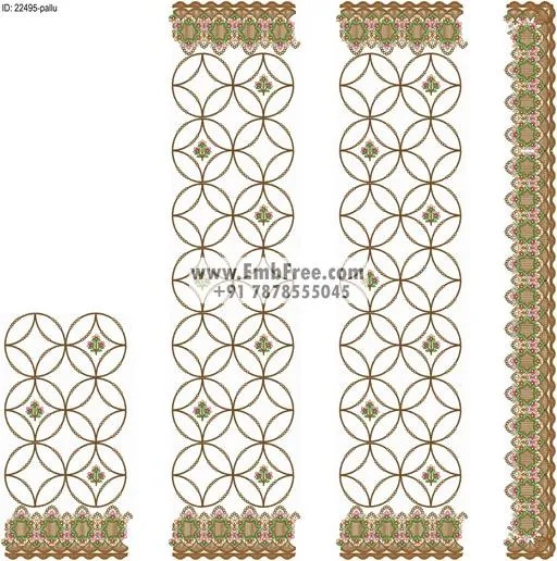Embroidery designs for saree id:22495