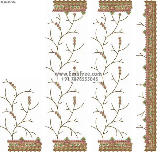 Embroidery designs for saree id:22496
