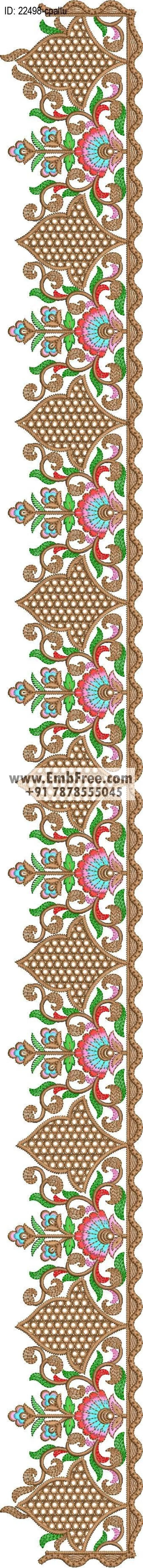 saree cpallu embroidery design