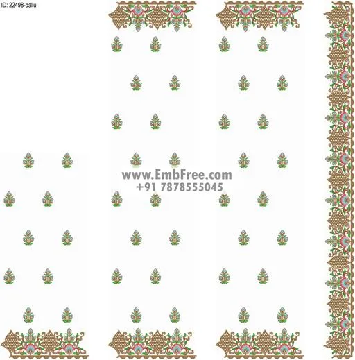 Embroidery designs for saree id:22498