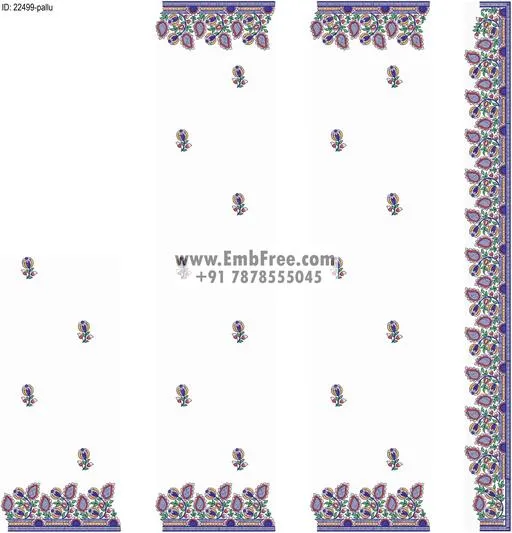 Embroidery designs for saree id:22499