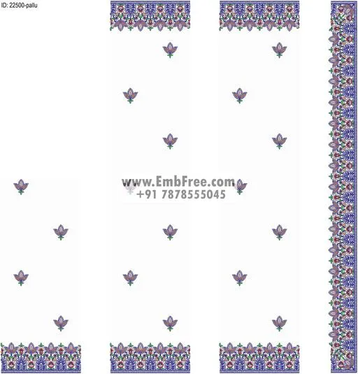 Embroidery designs for saree id:22500