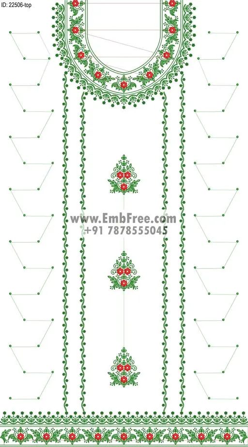 Embroidery Designs for dress id:22506