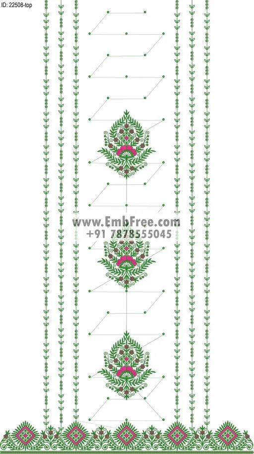Embroidery Designs for dress id:22508