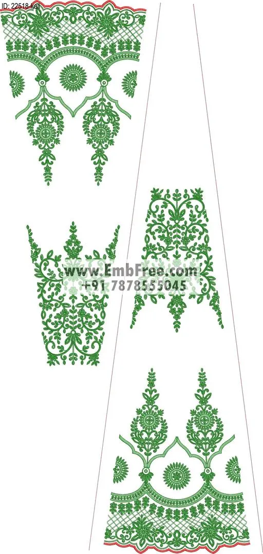 Embroidery Designs for dress id:22518