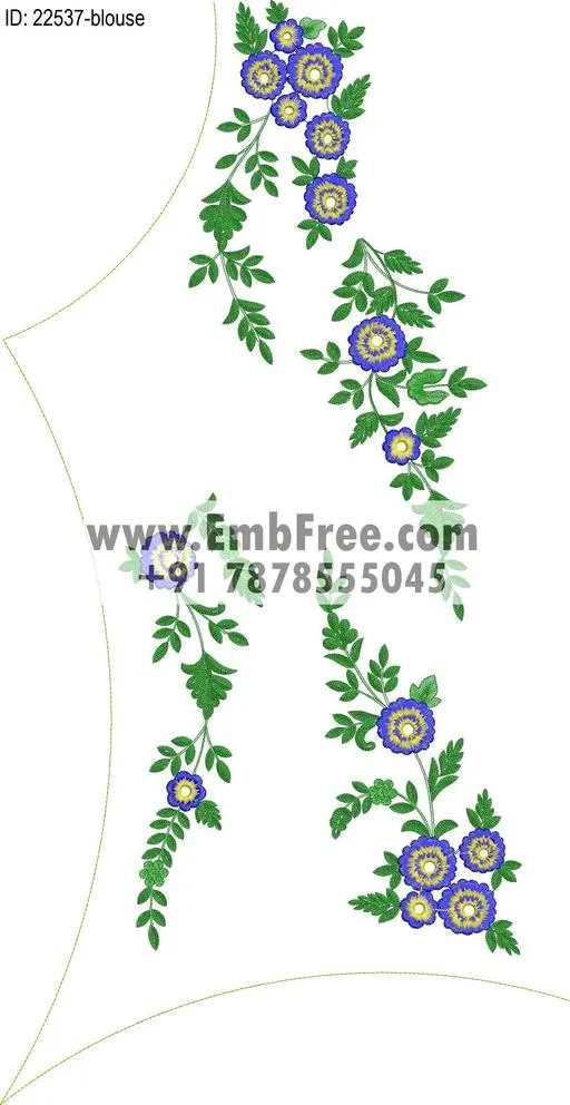 blouse embroidery design-ID:22537