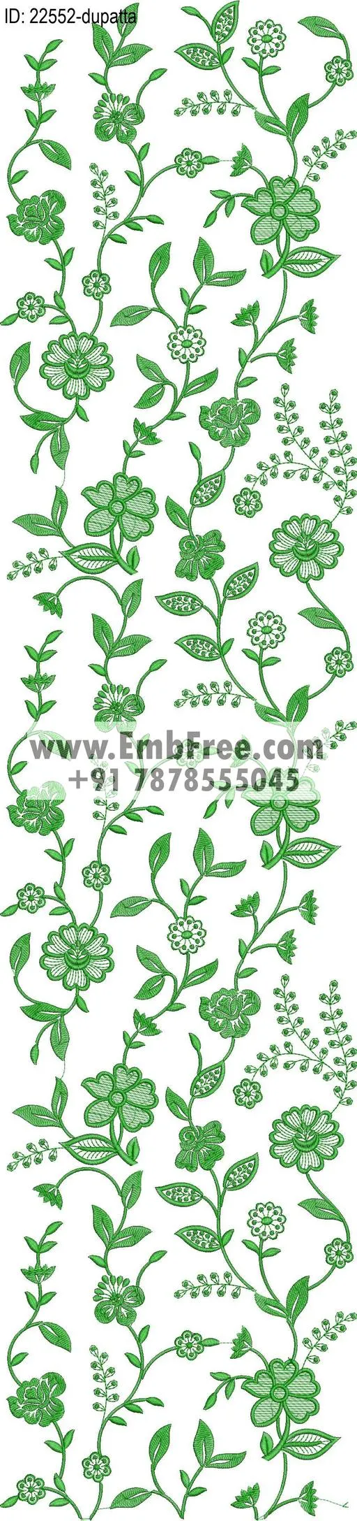 dupatta embroidery design-ID:22552