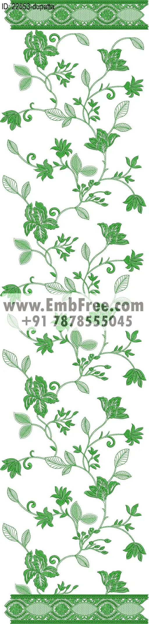dupatta embroidery design-ID:22553