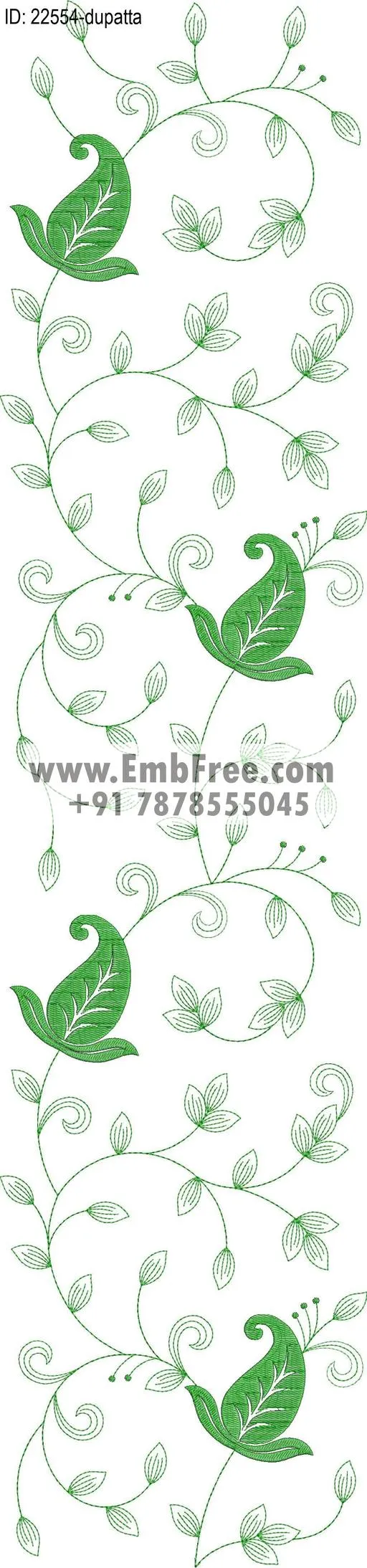 dupatta embroidery design-ID:22554