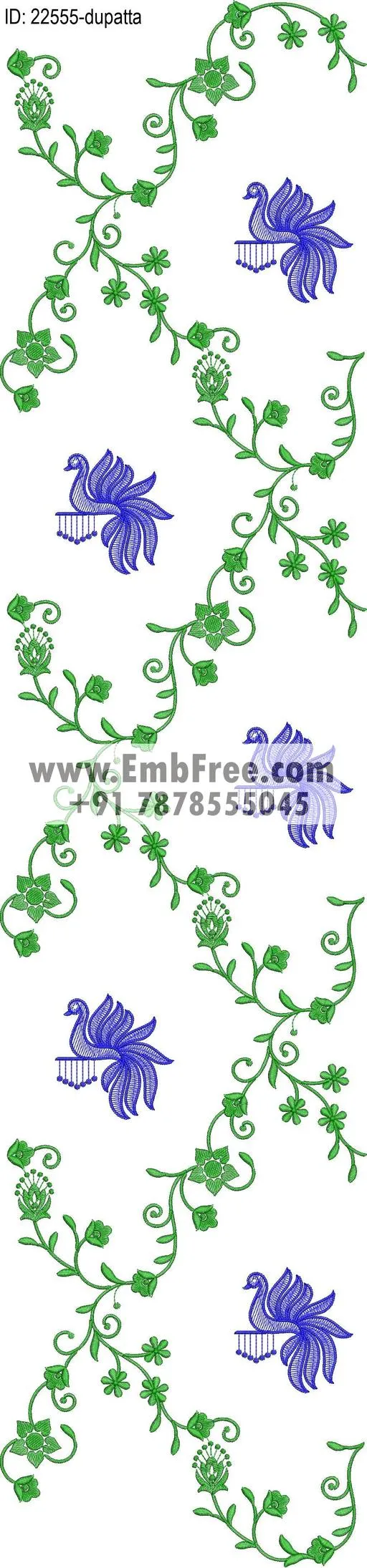 dupatta embroidery design-ID:22555