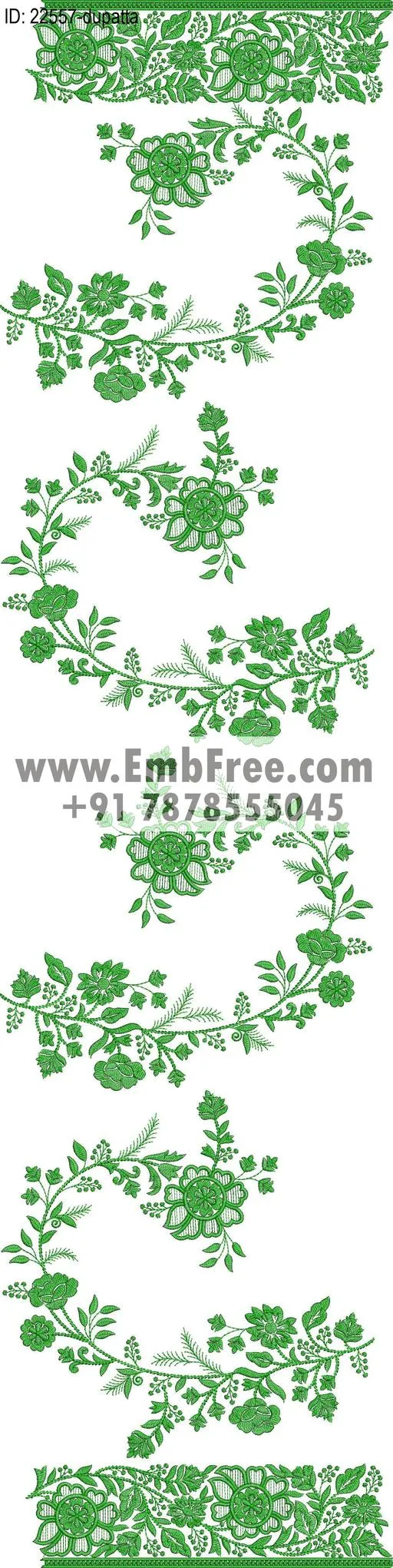 dupatta embroidery design-ID:22557