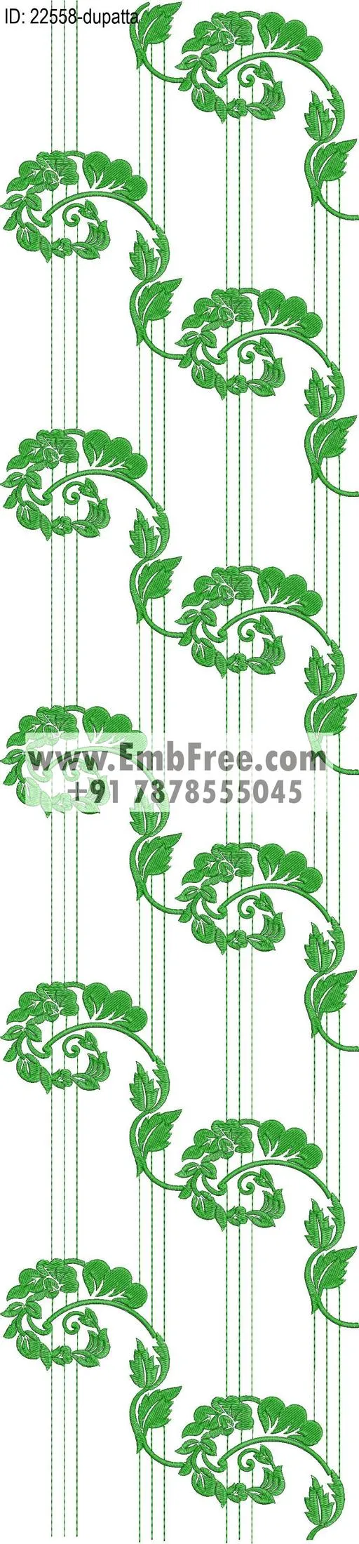 dupatta embroidery design-ID:22558