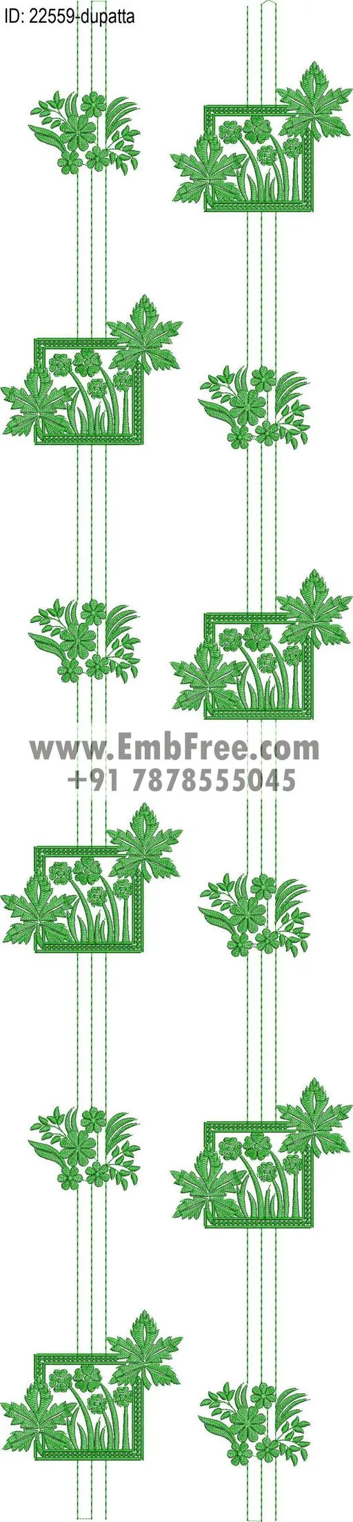 dupatta embroidery design-ID:22559