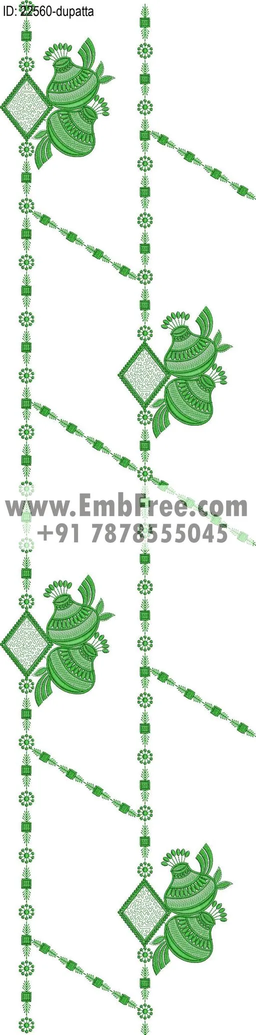 dupatta embroidery design-ID:22560