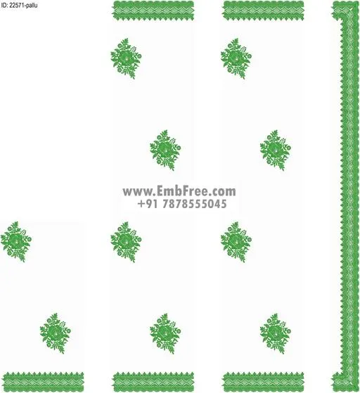 Embroidery designs for saree id:22571