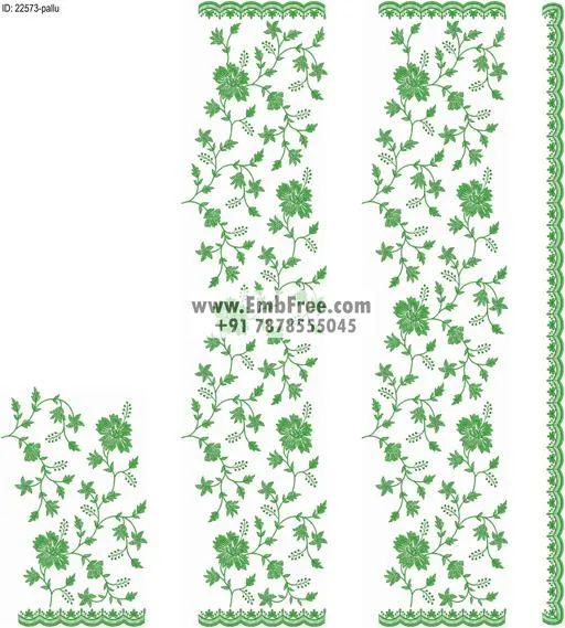 Embroidery designs for saree id:22573