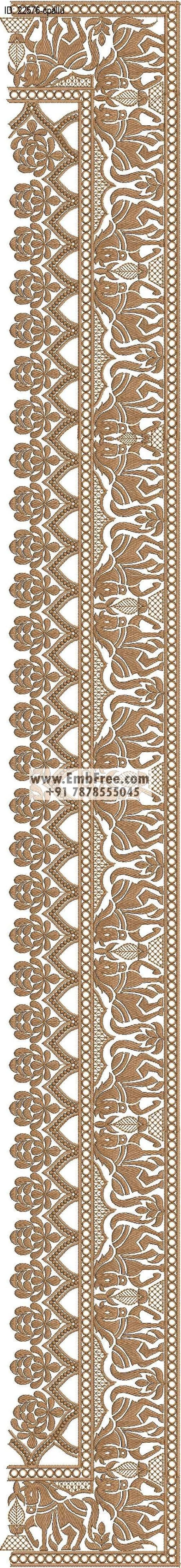 saree cpallu embroidery design