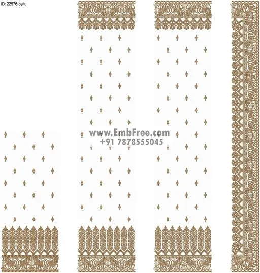 Embroidery designs for saree id:22576