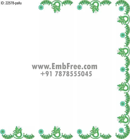 Embroidery designs for saree id:22578