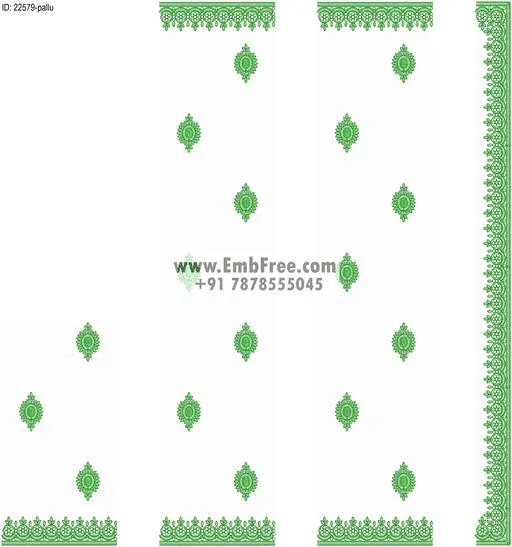 Embroidery designs for saree id:22579