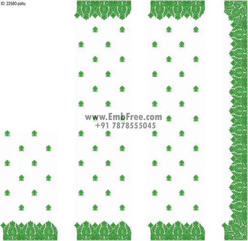 Embroidery designs for saree id:22580