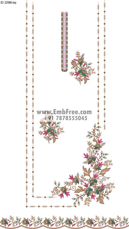 dress single head embroidery design-ID:22586