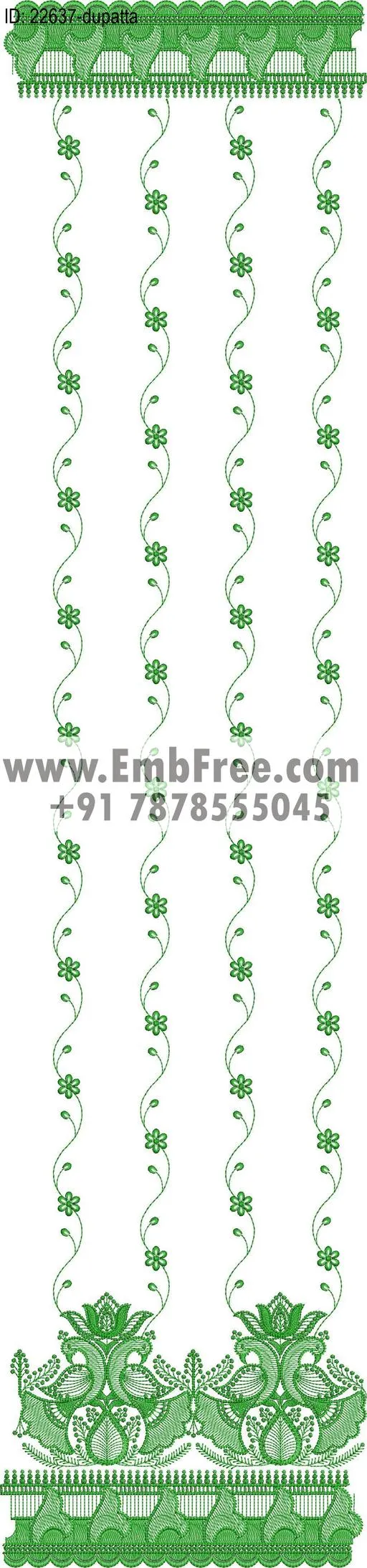 dupatta embroidery design-ID:22637