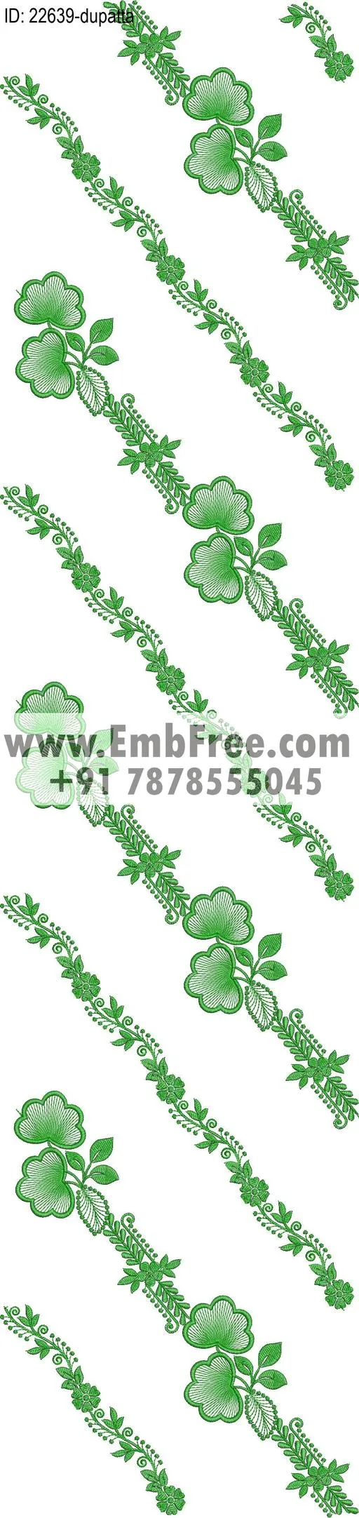dupatta embroidery design-ID:22639