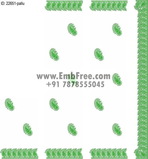 Embroidery designs for saree id:22651