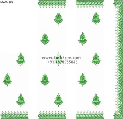 Embroidery designs for saree id:22653