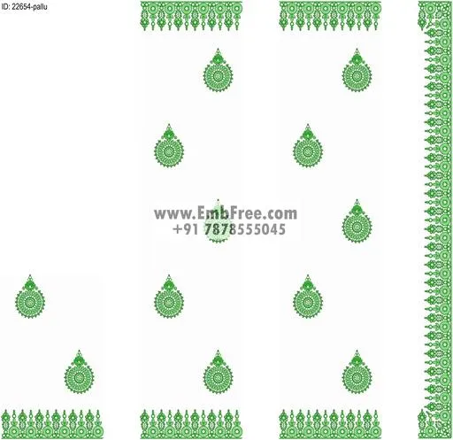 Embroidery designs for saree id:22654