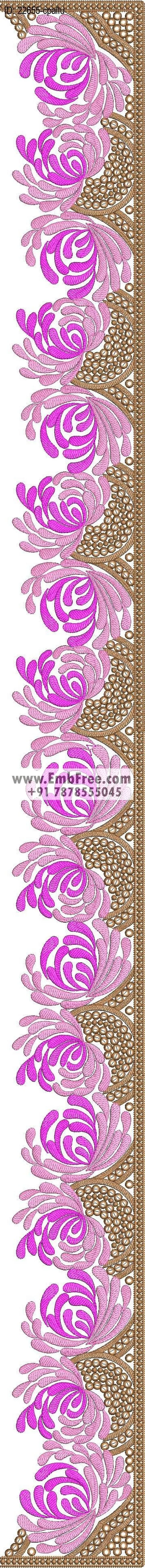 saree cpallu embroidery design