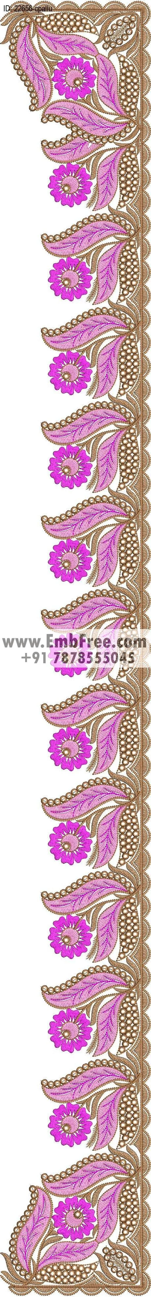 saree cpallu embroidery design