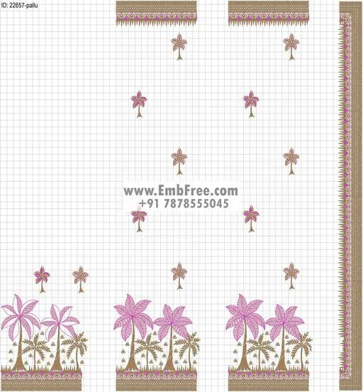 Embroidery designs for saree id:22657