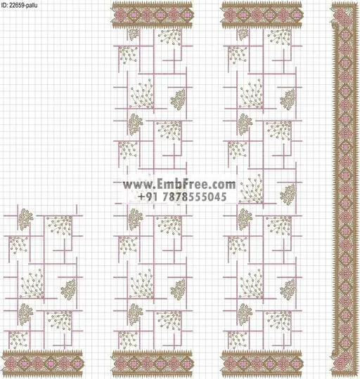 Embroidery designs for saree id:22659
