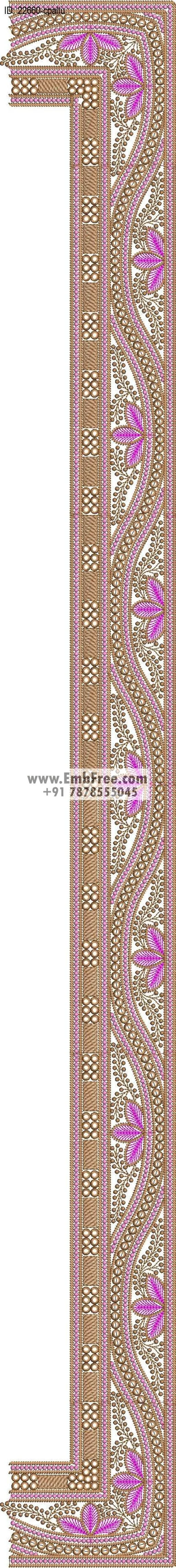 saree cpallu embroidery design