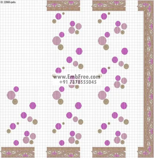 Embroidery designs for saree id:22660