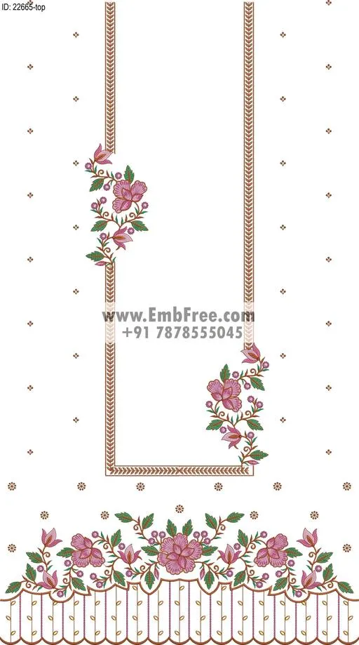 Embroidery Designs for dress id:22665
