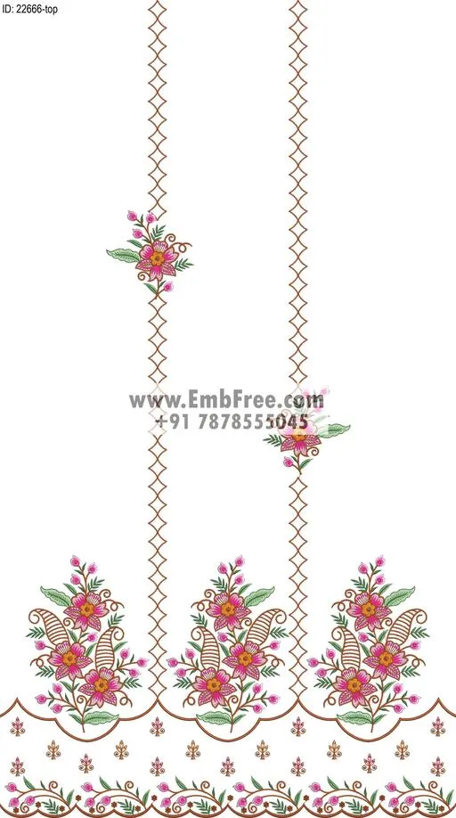 Embroidery Designs for dress id:22666