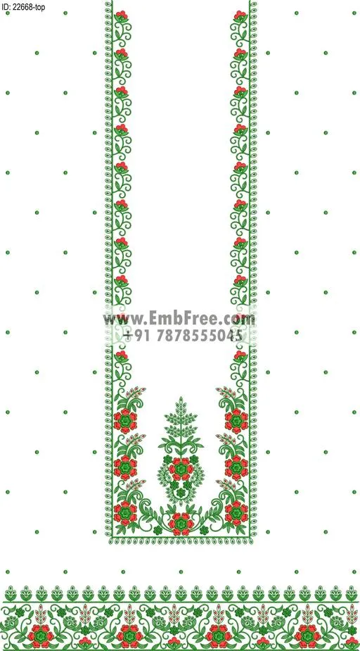 Embroidery Designs for dress id:22668