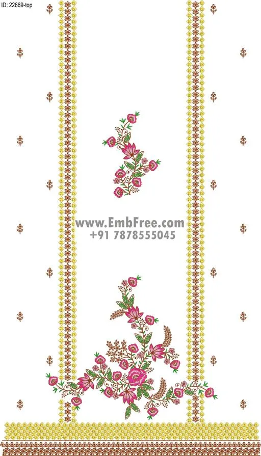 Embroidery Designs for dress id:22669