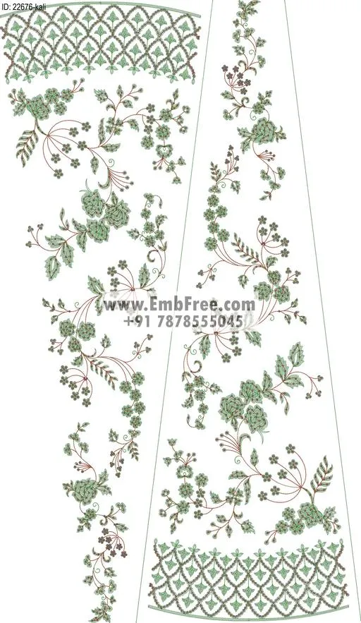 lahenga embroidery design-ID:22676