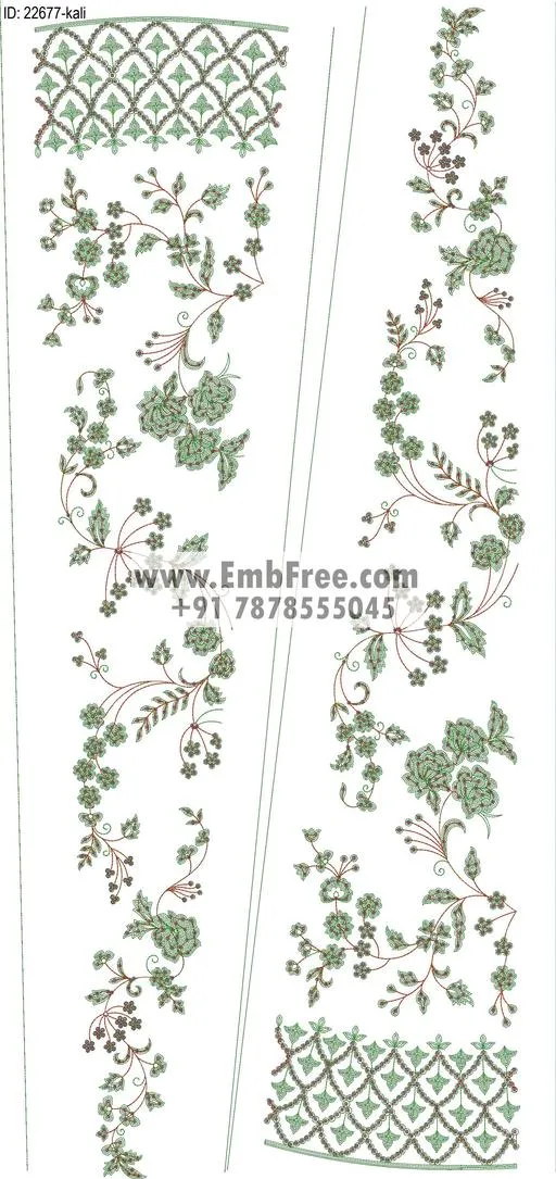 lahenga embroidery design-ID:22677