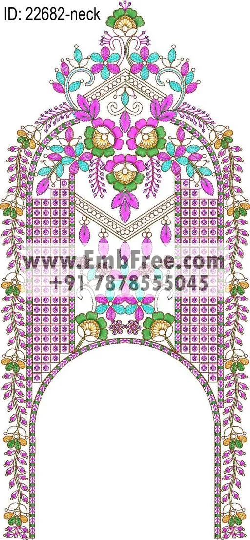 neck embroidery design-ID:22682
