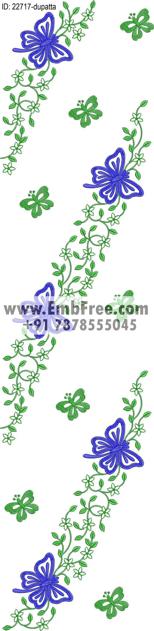 dupatta embroidery design-ID:22717